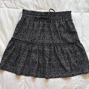 dress forum Tiered ditsy floral mini skirt chiffon sz med cottagecore whimsical